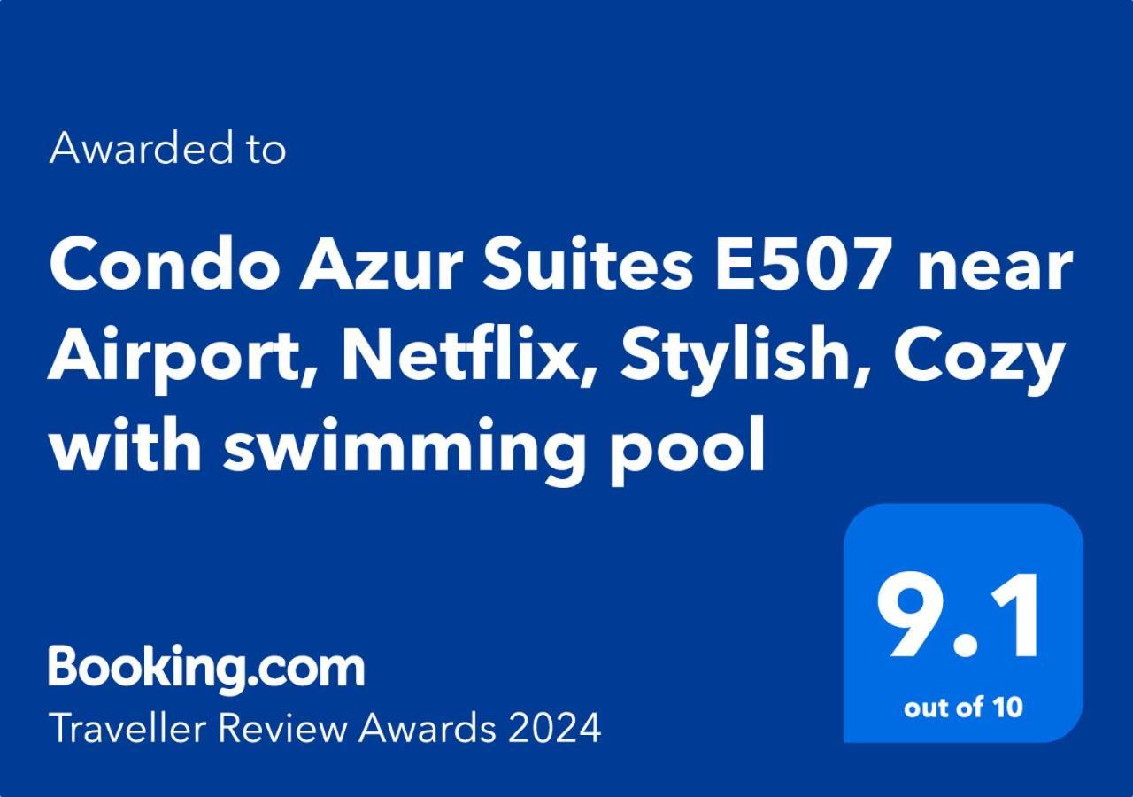 Condo Azur Suites E507 Near Airport, Netflix, Stylish, Cozy With Swimming Pool マクタン エクステリア 写真
